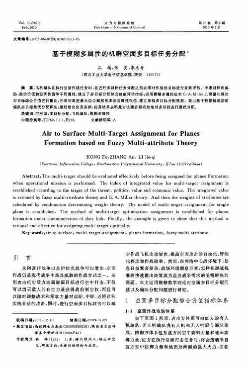 基于模糊多属性的机群空面多目标任务分配