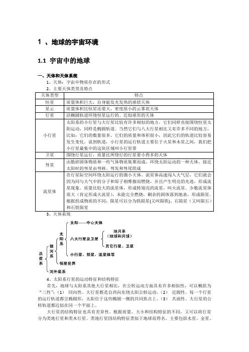 1 、地球的宇宙环境