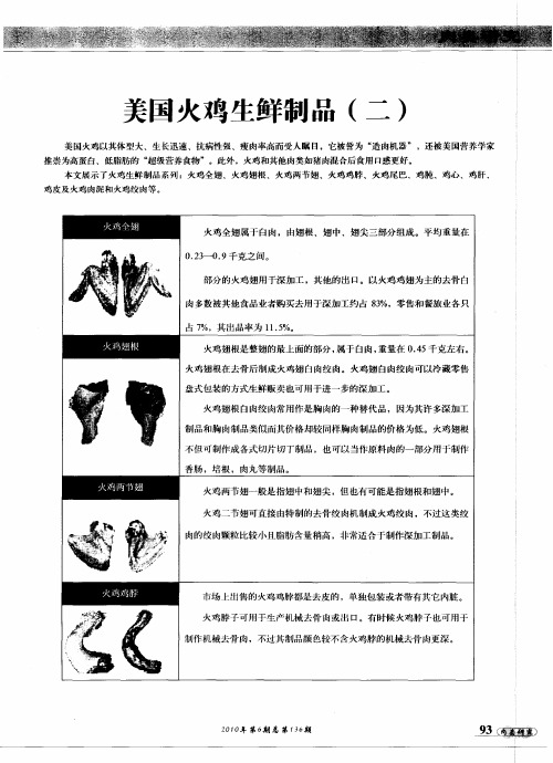 美国火鸡生鲜制品(二)