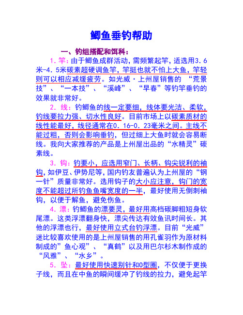 鲫鱼的钓法大全