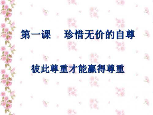 彼此尊重才能赢得尊重PPT课件5 人教版(28张)