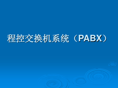 程控交换机系统(PABX)