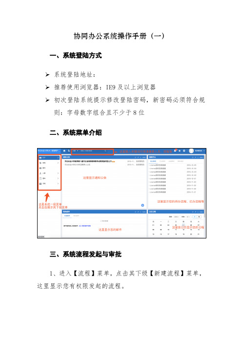 协同办公系统操作手册一