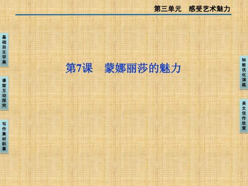 蒙娜丽莎的魅力学习教育课件PPT