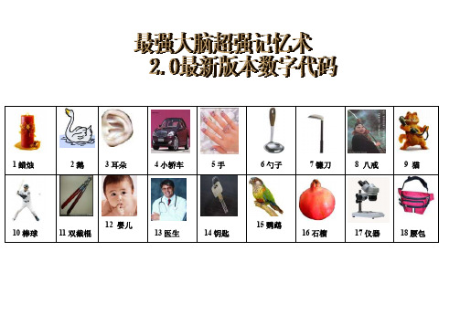 《最强大脑》超强记忆术数字代码_图文