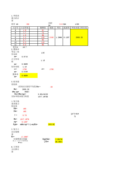 300桩CFG复合地基承载力计算