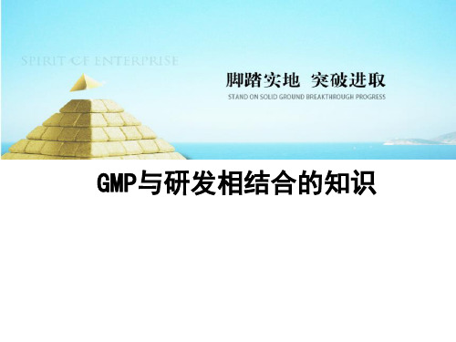 【附件1】研发与GMP相关的知识解析