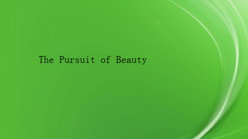 The Pursuit of Beauty