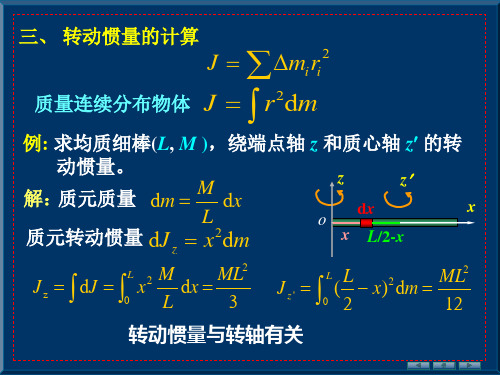 力矩刚体绕定轴转动定律