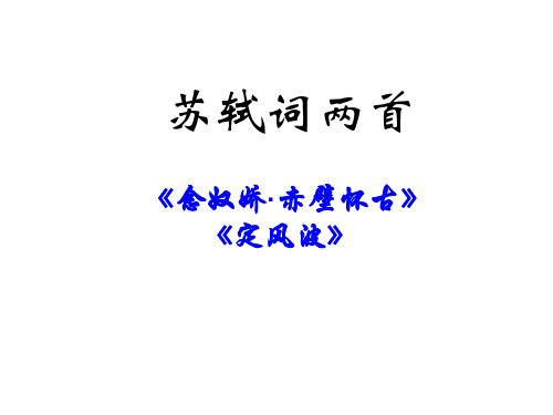 人教版高中语文必修四《苏轼词两首》