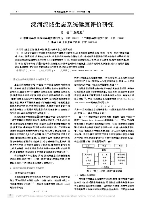 滦河流域生态系统健康评价研究