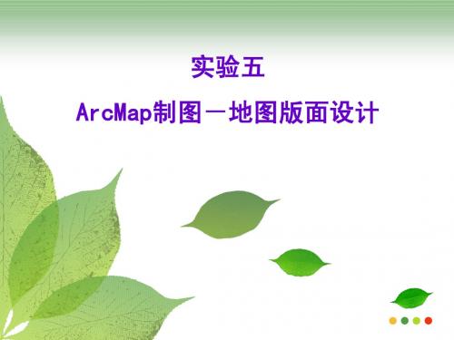 实验五  ArcMap制图-地图版面设计