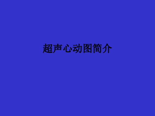 [医学]超声心动图简介