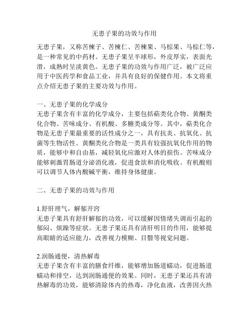 无患子果的功效与作用