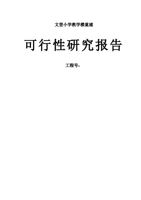 文登小学教学楼重建可行性研究报告