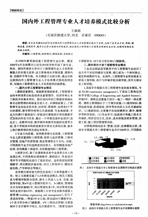 国内外工程管理专业人才培养模式比较分析