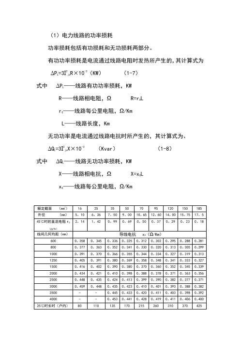 线路、变压器损耗计算实例分析