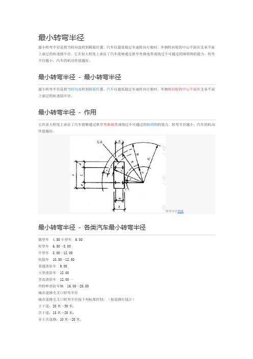 最小转弯半径