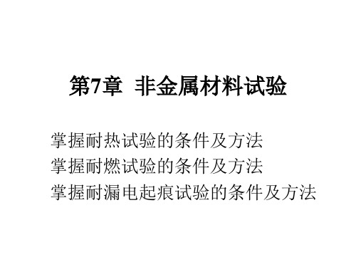 第7章非金属材料试验掌握耐热试验的条件及方法学习资料