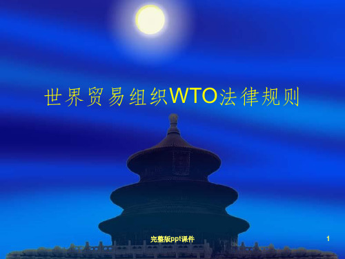 世界贸易组织WTO法律规则ppt课件