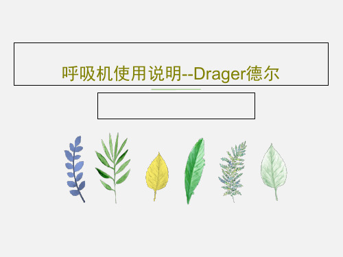 呼吸机使用说明--Drager德尔共48页文档