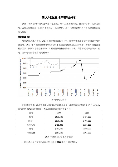 澳大利亚房地产市场分析