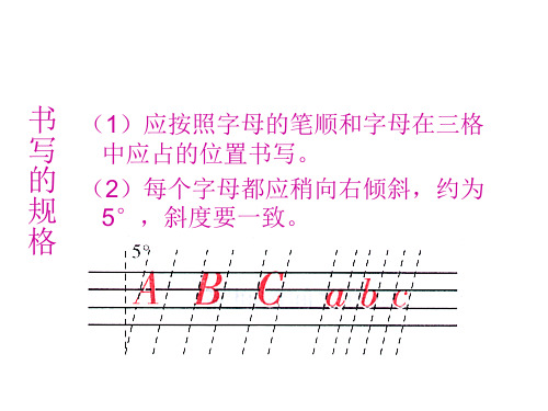 26个英语字母的书写格式