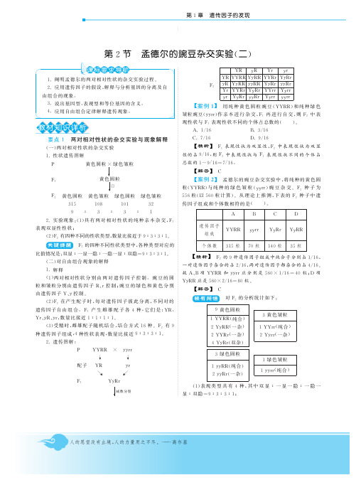 第1章第2节 孟德尔的豌豆杂交实验(二)·高中生物人教版必修2-深度解析PDF