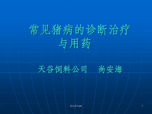 常见猪病的治疗与用药