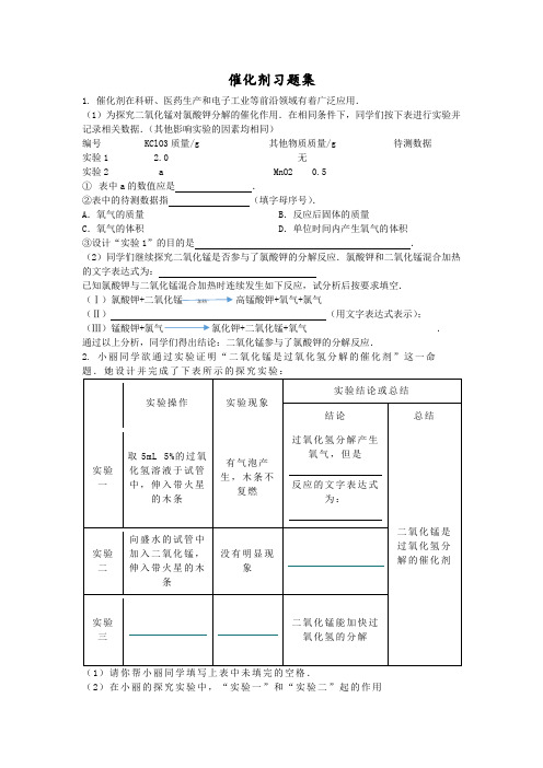 催化剂习题集