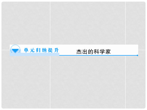 高中历史 第6单元 杰出的科学家单元归纳提升同步备课课件 新人教版选修4