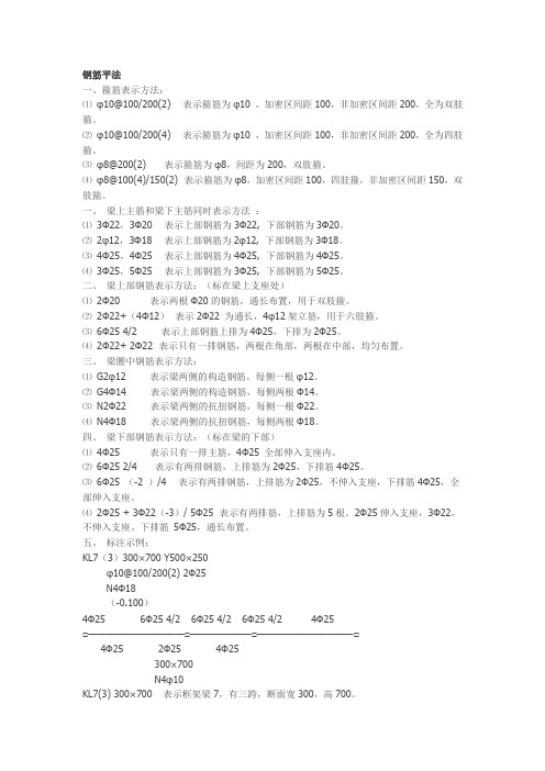 钢筋图纸标注解释入门知识