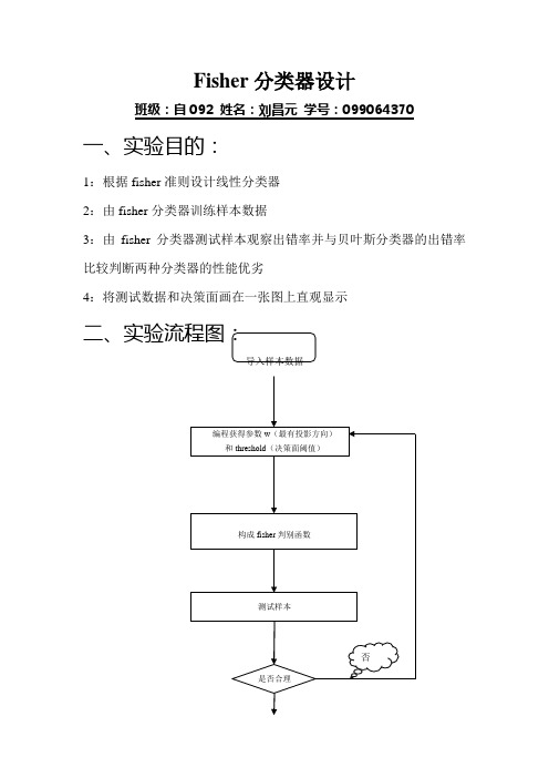 Fisher分类器设计