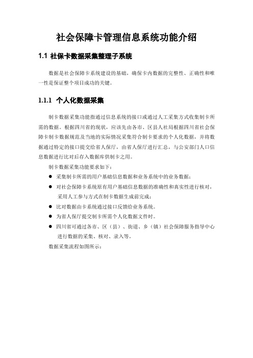 社会保障卡管理信息系统功能介绍