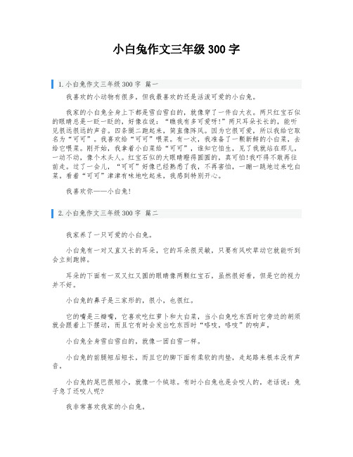 小白兔作文三年级300字