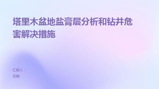 塔里木盆地盐膏层分析和钻井危害解决措施