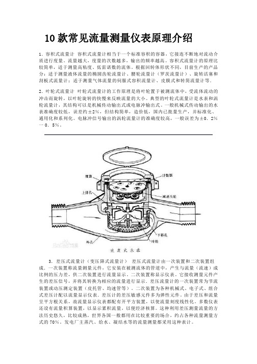 10款常见流量测量仪表原理介绍