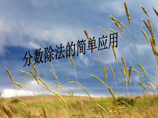 分数除法的简单应用(与“数量”相关文档)共11张PPT