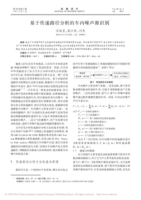 基于传递路径分析的车内噪声源识别