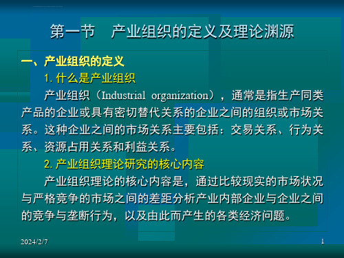 产业组织理论ppt课件