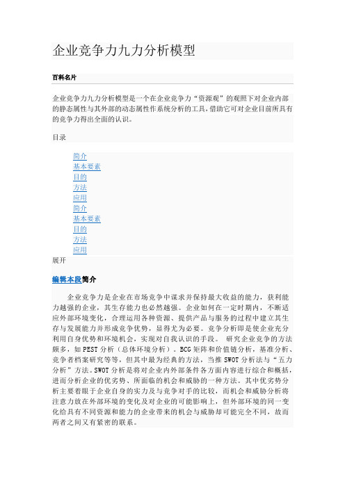 企业竞争力九力分析模型.doc