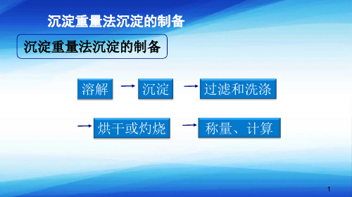 重量分析法—沉淀重量法(分析化学课件)