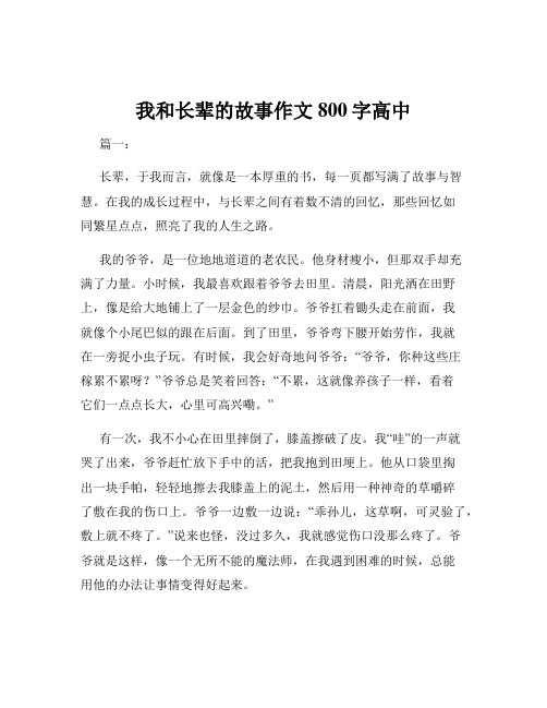 我和长辈的故事作文800字高中