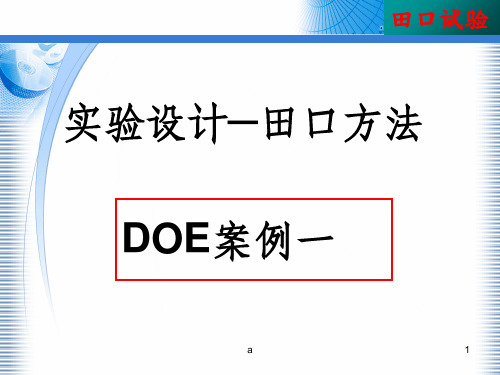 DOE案例经典