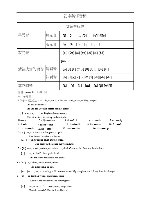 【小学六年级英语】音标表共(3页)