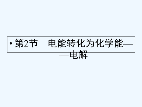 电解原理电解食盐水 PPT课件