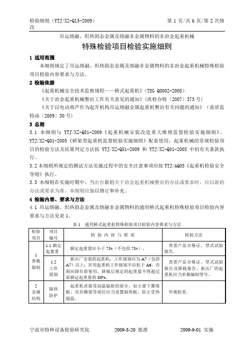 PZGLI007-品质管理-起重机械特殊检验项目检验实施细则doc-分类