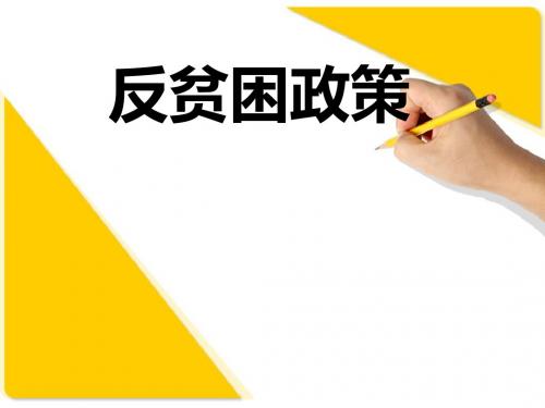反贫困政策