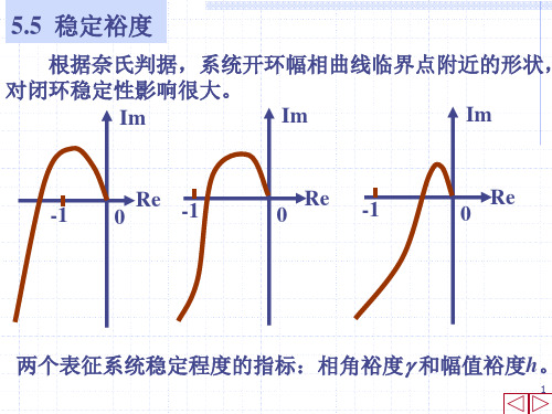 王划一-自动控制原理-5-3稳定裕度