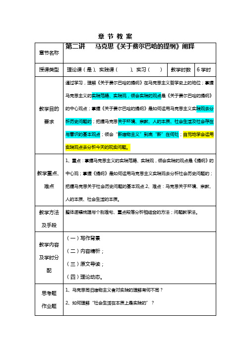 第二讲  马克思《关于费尔巴哈的提纲》阐释